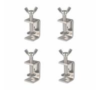 4 Pack Heavy Duty C Clamp, 304 Stainless Steel Tiger Clamps for Welding Metalworking Woodworking, Silver