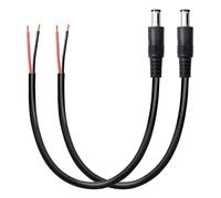 4 Pack Heavy Duty DC Power Cable - 6.3x3.0mm Open End Power Cord, 3FT 6.3mm x 3.0mm Male Plug, Black 2 Pin Bare Wire for Electronics