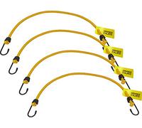 4 pack Heavy Duty Elastic Military Bungee Cords Basha Bivvy Bivi Luggage Caravan Camping - 8mm Savage Island Branded (Orange, 24")