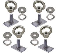 4 Pack Heavy Duty Eye Bolt, Stainless Steel - M8 Eye Nuts, Track Mount Tie Down Eyelet to Hold Your Bungee Cord or Ropes Anchoring, Anchoring kit