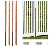 4 Pack Heavy Duty Fence Post Repair Stakes 75cm (29.5") - Fixes 1 Broken Wooden Fence Post - No Dig Ground Anchors - Quick, Strong & Rust-Resistant for Garden or Yard