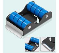 4-Pack Heavy-Duty Furniture Mover Rollers with Brakes - 350 kg Capacity Carbon Steel Dolly Wheels for Sofas, Beds & Cabinets - White/Black Set(White)