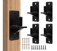 4 Pack Heavy Duty Gate Hinges Black Wall Mount Gate Hinges with 5/8 Hinge Pin for Fences, Barns, Sheds