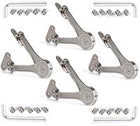 [4-Pack] Heavy Duty Lid Stay Hinges QBOSO Folding Lid Support Hinge,Perfect for Cabinet,Closet,Wardrobe or Toy Box 60lb/110 Degree