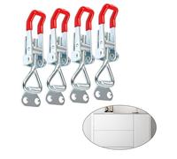 4 Pack Heavy Duty Metal Toggle Latch - Adjustable Quick Release Latch Catch, Over-Centre Box Latch for Tool Boxes, Cabinets, Trunk Latch, Outdoor Latches, Spring Loaded Catches