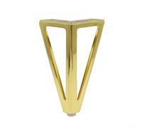 4 Pack Heavy Duty METALs Furniture Legs, 6 Inch Triangular Iron Replacement FEETs for Sofa Couch Bed Cabinet Table, Rust-Proof Non-Slip Supports with Noise Reduction(Gold)