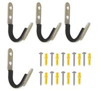 4 Pack Heavy Duty Sword Wall Mount - Display Rack Stand Hook Hanger - Holds 2 Swords - Felt Protection - No Rust, No Scratching - Easy Install, Sturdy
