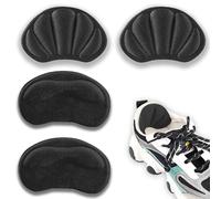 4 Pack Heel Cushion Inserts, Reusable Sport Shoes Self-Adhesive Heel Cushion Anti-Slip for Shoes Too Big, Foot Cushions Pads Shoe Inserts for Women and Men, Shoe Pads (Black)