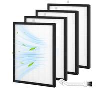 4 Pack HEPA Filter Compatible with Meaco 20L 20LE Low Energy, Dehumidifier Air Purifier Efficient Filtration HEPA Replacement Filter, H13 Activated Carbon, With a Small Brush (26 * 19 * 1cm)