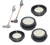 4 Pack Hepa Replacement Filters Compatible with SunSare X7A Cordless Vacuum Cleaner, Washable Hepa Filters Works with Fieety V7 Vacuum