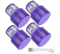 4 Pack HEPA Replacement V10 Filters Compatible with Dyson Cyclone series, Absolute, Animal, Total Clean, Motorhead, SV12, Part No. 969082-01, Washable and Reusable