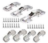 4-Pack Hidden Hinge Soft Close Surface Mount Kitchen Cabinet Hinge, no pre-Drilling Required for Kitchen cabinets, Suitable for All Kinds of Cabinet Doors Small 4pcs