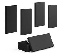4 Pack High-Density Core with Fabric Cover Acoustic Panels - 24×12×2 In Self-Adhesive Soundproofing and Sound-Absorbing Wall Panels for Echo Reduction in Studio, Theater, or Recording (Midnight Black)