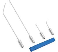 4 Pack High Pressure Washer Nozzle Kit, 1/4 Inch Quick Connect Stainless Steel Extension for Washing Machine Drum Gap, Ac Coil, Pressure Washer Jet Nozzles with Straight & Side Spray Tips