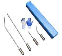 4 Pack High Pressure Washer Nozzle Kit for Drum Washing Machine & AC Cleaning, Rv Water Heater Flush Wand Tool with Straight & Side Spray Tips Extension Wand Cleaning Nozzle