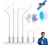 4 Pack High Pressure Washer Nozzle Kit for Washing Machine & Ac Cleaning, High-Pressure Washer Extension Rod Nozzle Cleaning Kit, 1/4" Chassis Flush Kits, Straight/Side Spray Nozzles (6Pack)