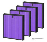 4 Pack HY4866 Genuine Air Purifier Replacement Filter for MORENTO HY4866 WESTHEY HY4866, YIOU M1 Air Cleaner Purifiers Multifunction Version Purple 4 Pack Air Purifier Filters + 1 Cleaning Brush