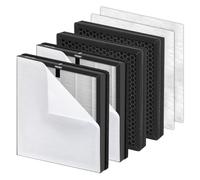 4 Pack HY4866-WF Replacement Filters Compatible with MORENTO HY4866-WF/ HY4866 Air Purifier, H13 True Filter, 3-in-1 Activated Carbon Filters, with 4 Pieces Pre-Filters, Enhanced Version