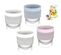 4 Pack Ice Ball Mould Set | 6cm Large Round Ice Cube Moulds for Whisky & Cocktails | Stackable Freezer Safe Ice Ball Maker with Easy Release, Perfect for Drinks and Creative Recipes