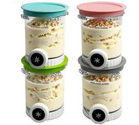 4 Pack Ice Cream Pints and Lids Compatible with Ninja Creami NC701UK NC700UK NC7