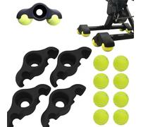 4 Pack Indoor Cycling Snap Feet Adapters with 8 Pack Tennis Stability Accessories, for Bike Resistance Trainer Home Indoor Exercise Kickr Core Workout Equipment