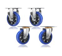 4-Pack Industrial Furniture Cs 4-Inch & 5-Inch Swivel & Fixed Wheels with Double Ball Bearings Quiet Rolling Furniture Dolly Heavy-Duty Mobility Solutions