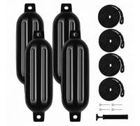 4 Pack Inflatable PVC Boat Fenders with Ropes G0 G1 G2 G3(G3 21 * 68)