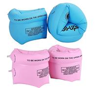 4 Pack Inflatable Swimming Armbands, Thickened Float Roll up Sleeves for Children Adult Kids learning Swimming, Swimming Arm Floats Pool Arm Bands Float Swimming Ring Roll Up Armbands for Kids Adults