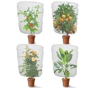 4 Pack Insect Bird Barrier Netting Mesh Plant Cover with Drawstring 150x100cm Garden Bug Netting Protection Bags for Protect Plant Vegetable Fruits Flowers from Insect Bird Eating