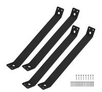 4 Pack Inside Moun 45 Degree Angle Bracket 11.1" x 1.5" Heavy Duty Corner Brace 45 Degree Support Knee Braces Post to Beam Thickness 3mm