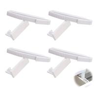 4 Pack Invisible Drawer Locks, Child Safety Cupboard Locks with Strong Adhesive, Kitchen Bathroom Baby Proofing Hidden Latches for Cabinet Fridge and Other Furniture No Drilling or Tools Needed