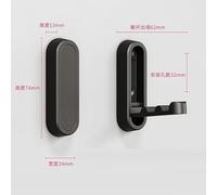4-Pack Invisible Zinc Alloy Wall Hooks - Foldable Metal Coat Hangers for Bathroom Kitchen Closet & Behind Door - Stylish Wall Decor Space-Saving Solution (74mm)