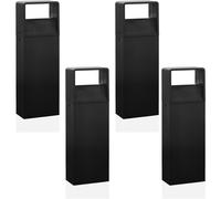 Loops 4 PACK IP44 Outdoor Pedestal Light Modern Anthracite 6W LED Wall Gate Post Loops Multicolor
