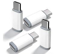 4 Pack iPhone to USB C Adapter for Lightning Female to Type C Male Connector Adaptor Only Support Charging & Data Sync Compatible with iPhone 17/16/15 Pro Max Plus, iPad/Air, Galaxy, Not for Audio/OTG