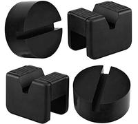 4 Pack Jack Rubber Pad Adapter for for Jack Stand, Universal Rubber Slotted Frame Rail Pinch welds Protector 2 Types Sparta Floor Jack Pad Adapter