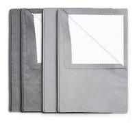 4 Pack Jewelry Polishing Cleaning Cloth, Pro Size Silver Polishing Cloth, 10" x 12" Jewelry Cleaning Cloths, Multi-Layer Double-Sided Jewelry Polishing Cloth for Gold, Silver and Platinum Jewelry