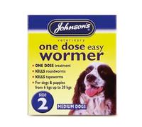 (4 Pack) Johnson's Vet - Easy Dose Wormer Size 2 Medium Dog 2 Tabs