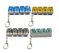 4 Pack Keyboard Fidget Toys - 4-Button Clicker Keychain with LED Light | Loud Fidget Keyboard Decompressions Button | Fun Sensory Fidgets Clickers | ADHD Stress Relief Toys for Adults to Pass The Time