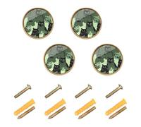 4 Pack Knobs for Dresser Sweet British Shorthair Cats Green_2 Kitchen Knobs for Kitchen 1.26"
