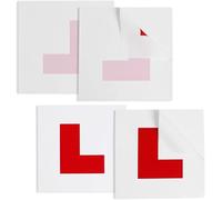 4 Pack L Plate Stickers with 2 Self-Adhesive 2 Electrostatic,for Car Window