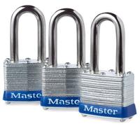 4 Pack - Laminated Keyed-Alike Padlocks, 1-9/16 In. Long-Shackle, 3-Pk. - 3TRILF