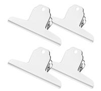 4 Pack Large Bull Clip Stainless Steel Binder Paper Clamps Metal Paper Clip for Office Home School Kitchen 12cm