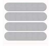 4 Pack Large Felt Pin Board Bar Strips,9mm Thick Felt Bulletin Board for School Office Home Decor,Self-Adhesive Corkboard with 30 Pushpin,No Damage Wall (Water Grey,12×80cm-4pcs)