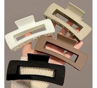 4 Pack Large Hair Claw Clip For Thick & Thin Hair Matt Coated Solid Colour Rectangle Hair Accessories for women and kids