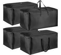 4 Pack Large Travel Duffle Bag, 96L Heavy Duty 600D Oxford Holdall with Luggage Sleeve, Foldable Weekender Travelling Bags for Men Women Hospital Camp (Blue&Green)