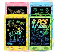 4 Pack LCD Writing Tablet for Kids, 8.5 Inch Colorful Doodle Board Drawing Pad, Party Favor Educational Learning School Prize Birthday Gifts for Boys Girls Age 3 4 5 6 7 8
