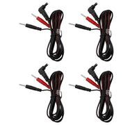 4 Pack Lead Wires for TENS, Electrotherapy Accessories with 4mm Plug to 2mm Pin Connectors for Auvon TENS EMS Units Machine Pads