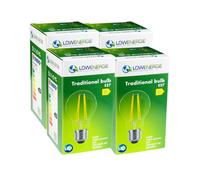 (4 Pack) LED Filament Light Bulb A60 GLS Traditional Bulb E27 Screw 6.6w equiv brightness 100w Warm White 2700K Energy Saving