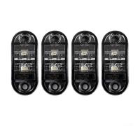 4 Pack LED Side Marker Lights with IP68 Rating and 12V 24V Support for Use on Trailers Trucks Vans and Heavy Duty Vehicle Exteriors (White)