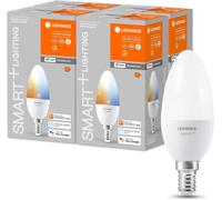 4 Pack Ledvance LED Smart+ Candle Bulbs 4.9W E14 Matt 470lm WiFi Dimmable